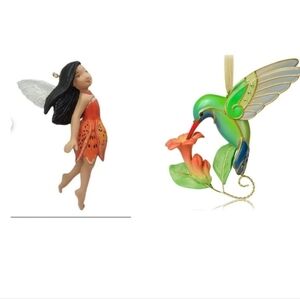 Hallmark Keepsake Ornament Lot Of Two Tiger Lily Fairy And Winged Wonder New